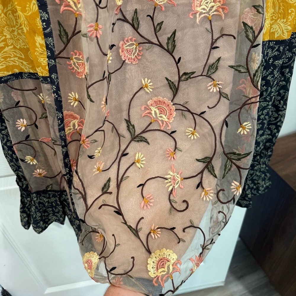 Anthropologie Let Me Be Autumn Patchwork Dress - Picture 9 of 13